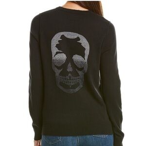 Zadig & Voltaire Sweater Miss Skull Degrade Studs in Black